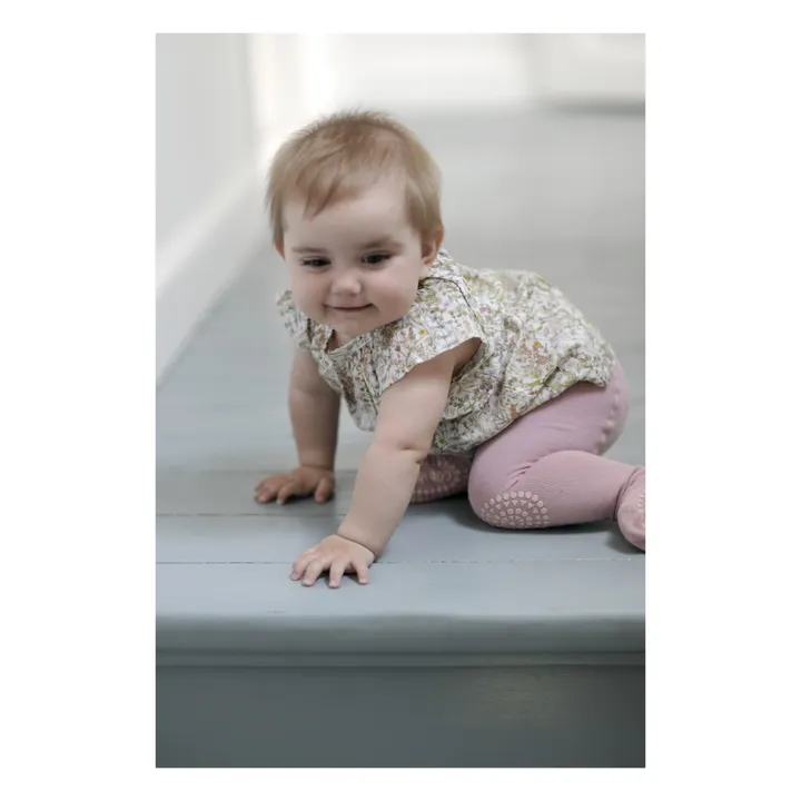 GOBABYGO Collants Antidérapants Genoux et Pieds | Rose