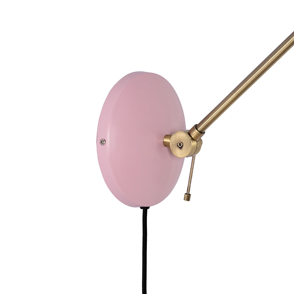 Retro wandlamp staal roze met brons - Milou