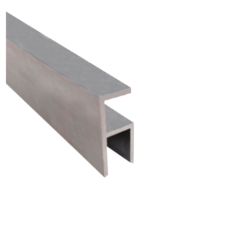 Stoelprofiel dubbel mat zilver mat zilver 35x20x20x15x2600x1.5 mm