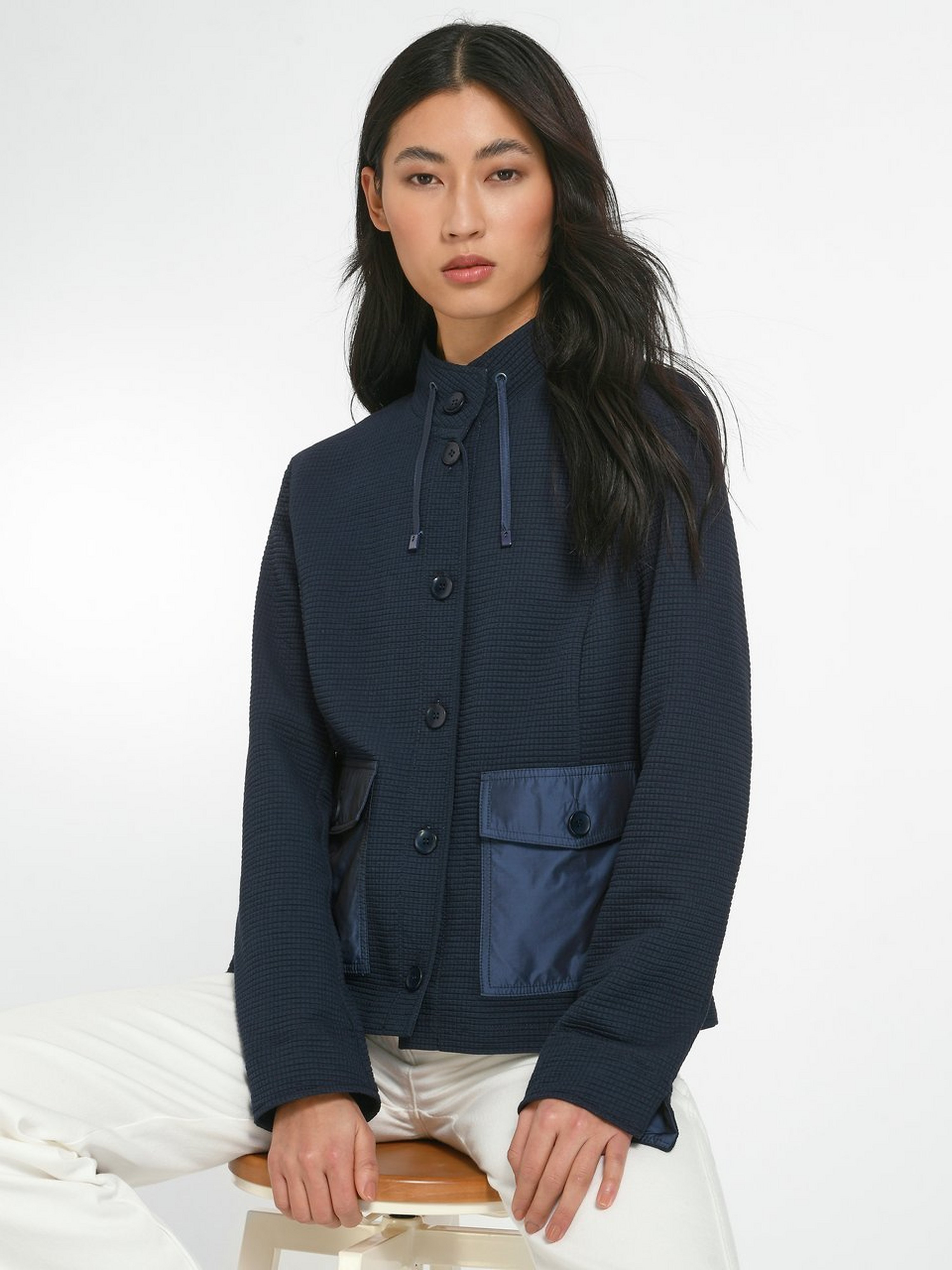 Jersey-Blazer mit 1/1-Arm