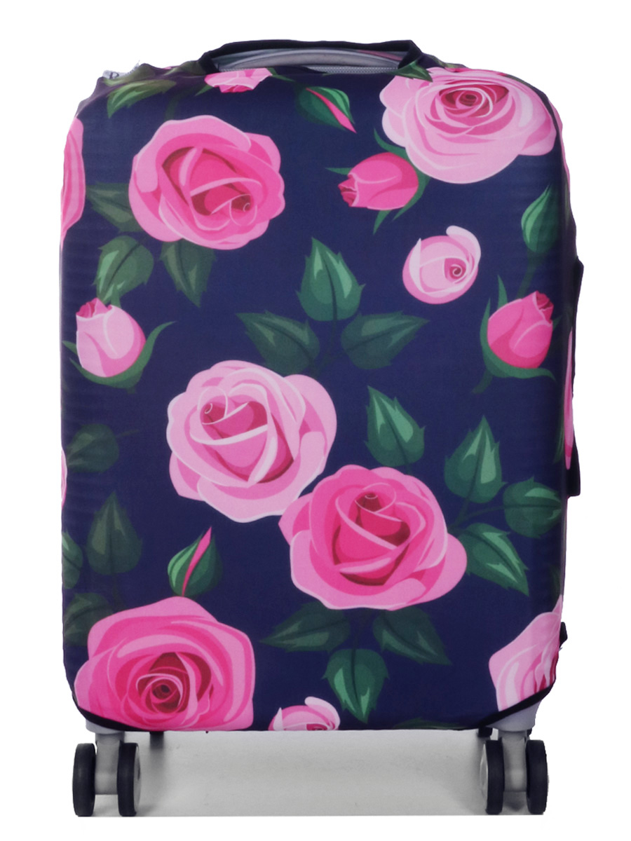 Housse de valise Periea Purple with Pink Roses S