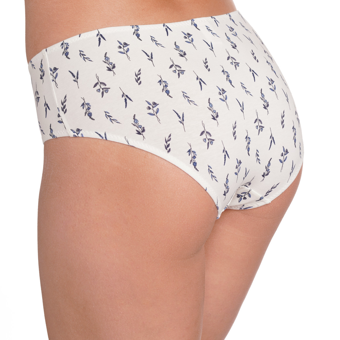 Gina Benotti 4 Damen Pantys aus Baumwolle schwarz / weiss / blau