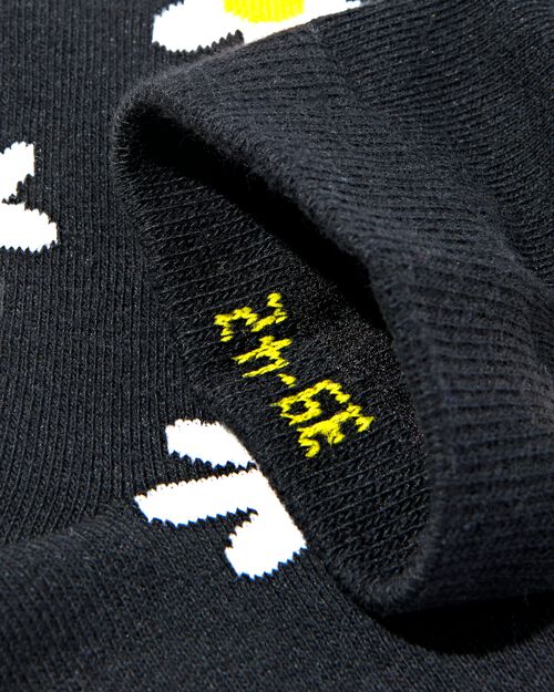 chaussettes avec coton marguerites noir
