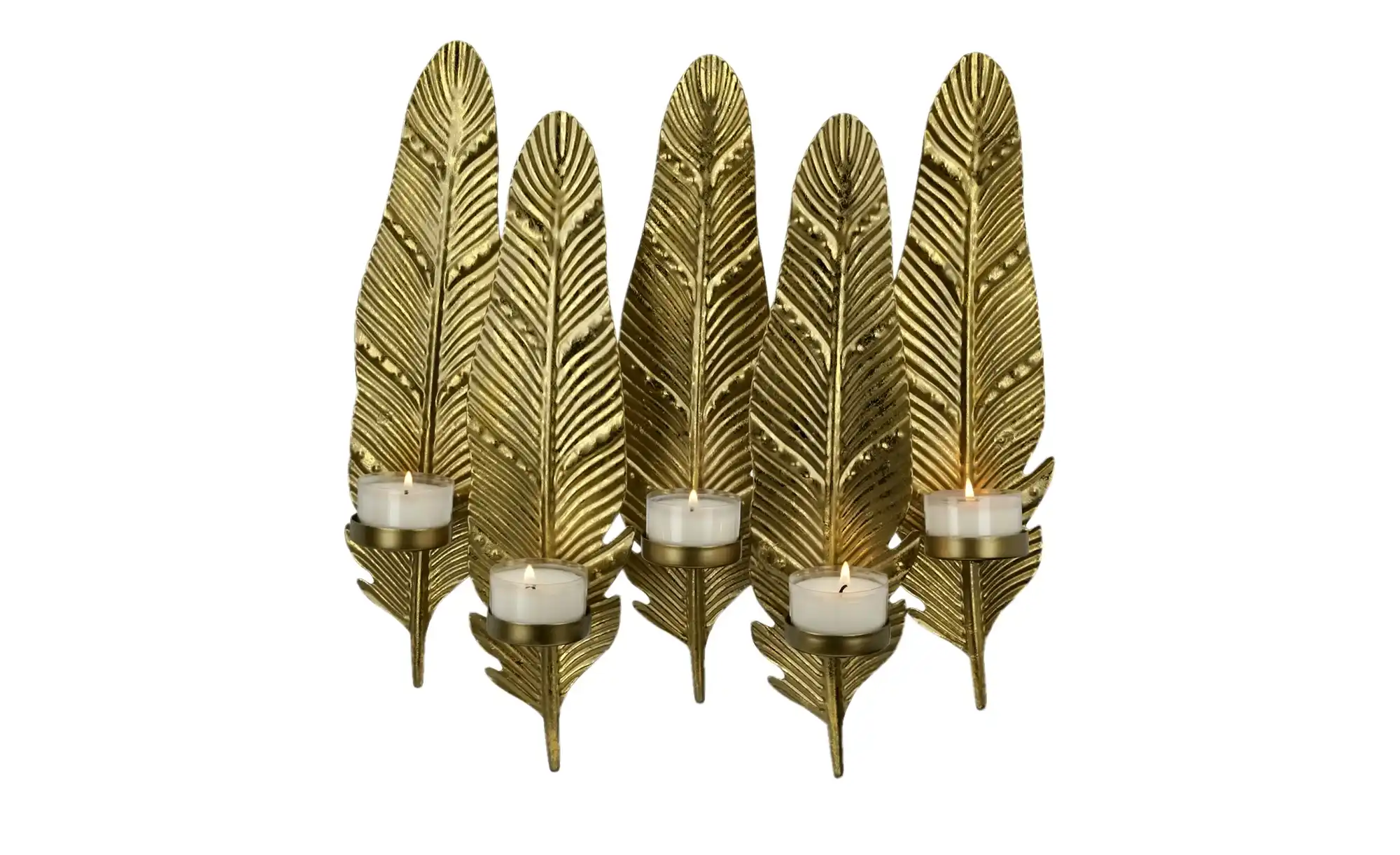 5er Wandkerzenleuchter Federn