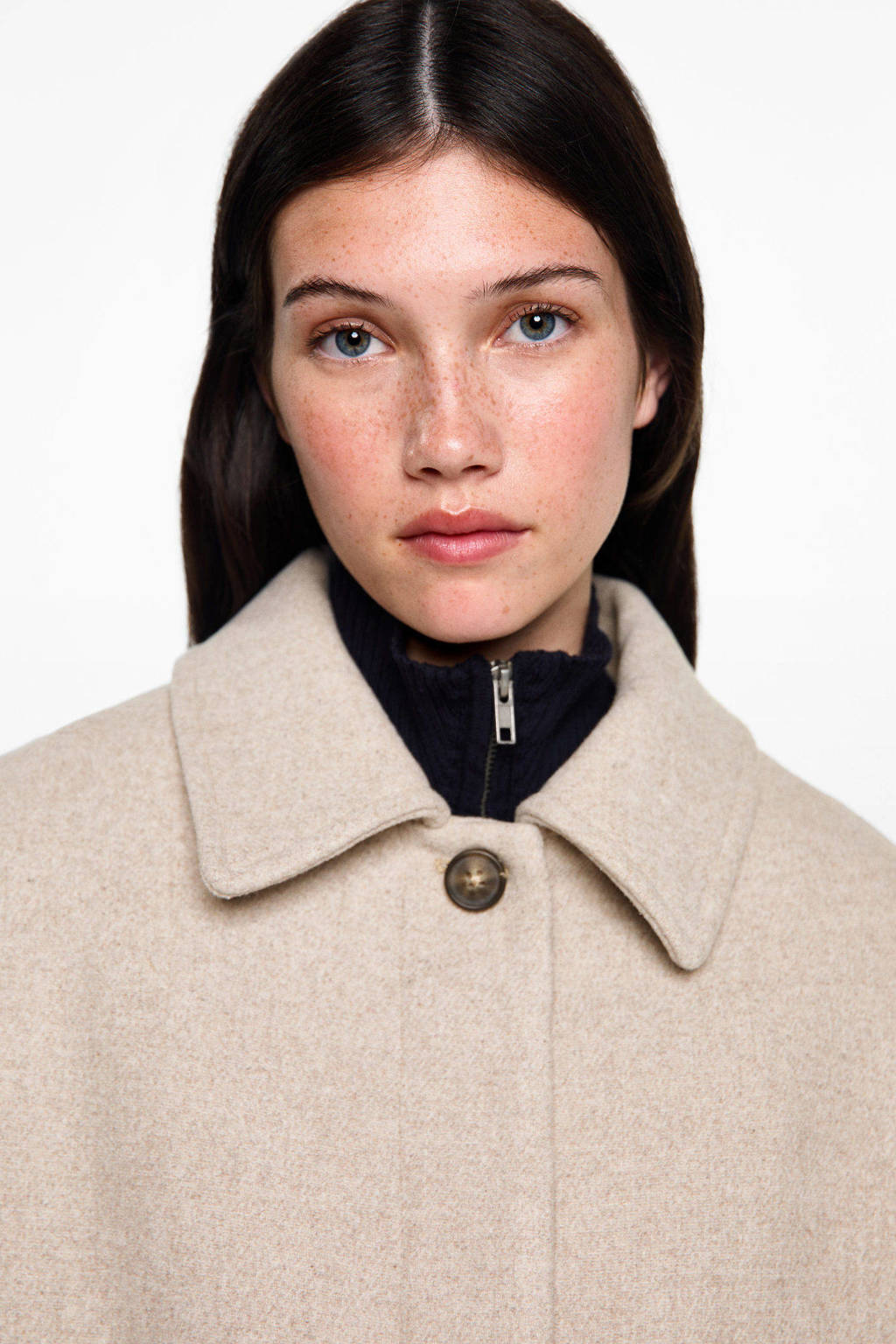 MANGO TEEN tussenjas lichtbruin