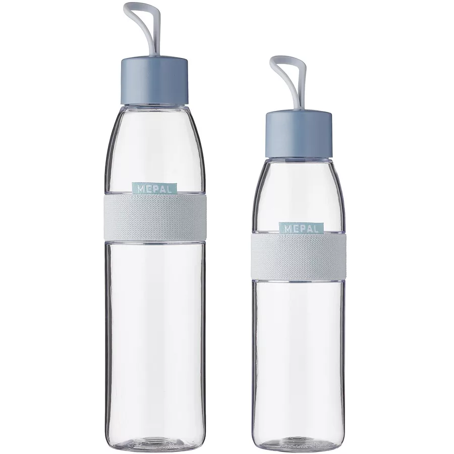 Mepal Trinkflaschen ELLIPSE 500 ml & 700 ml 2er Set hellblau