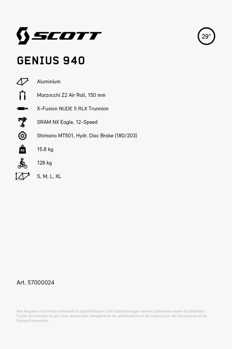 SCOTT Genius 940 Mountainbike 2024