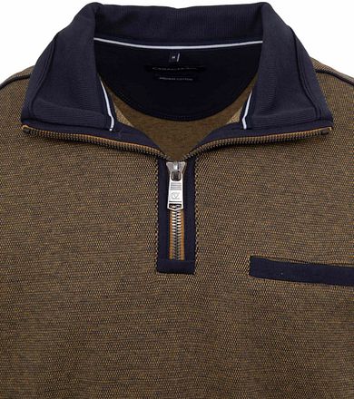 Casa Moda Halfzip Trui Okergeel 413572800-539 kopen