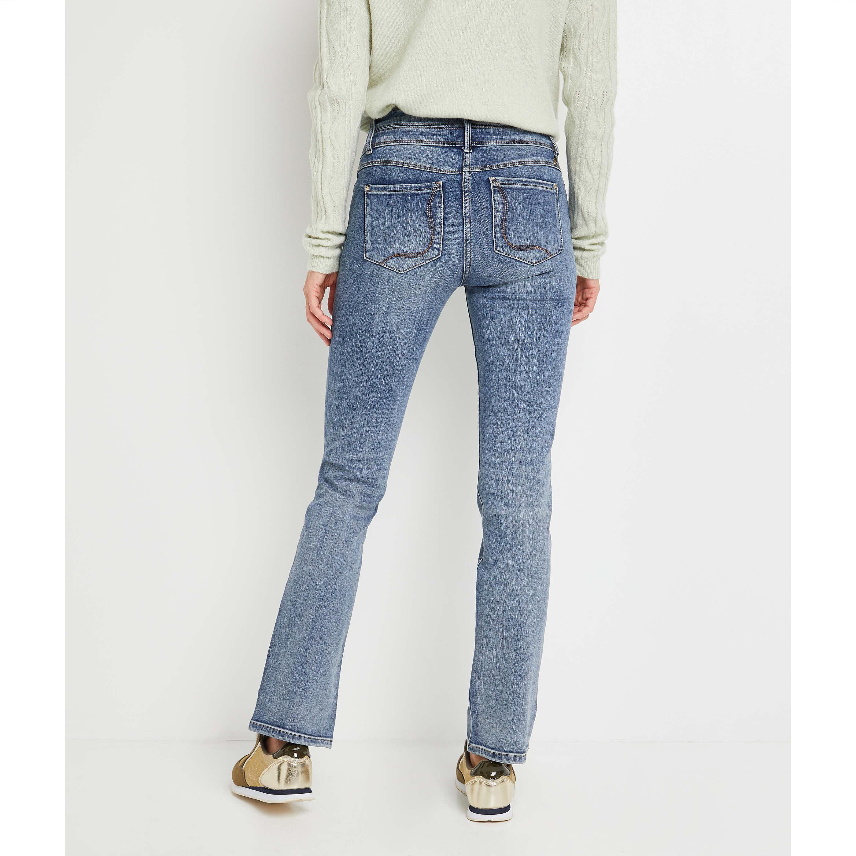 Jean droit taille haute ROME femme - LIGHT STONE