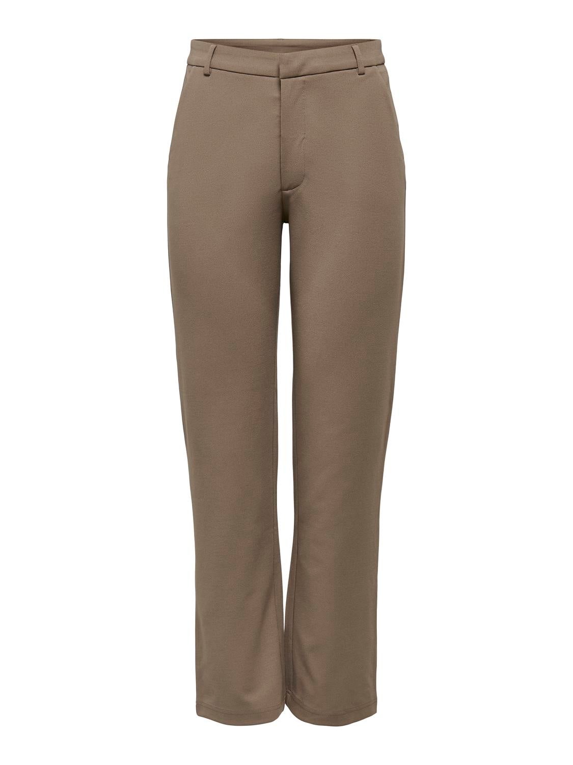 JDYGEGGO Mittlere Taille Gerade geschnitten Klassische Hose Walnut