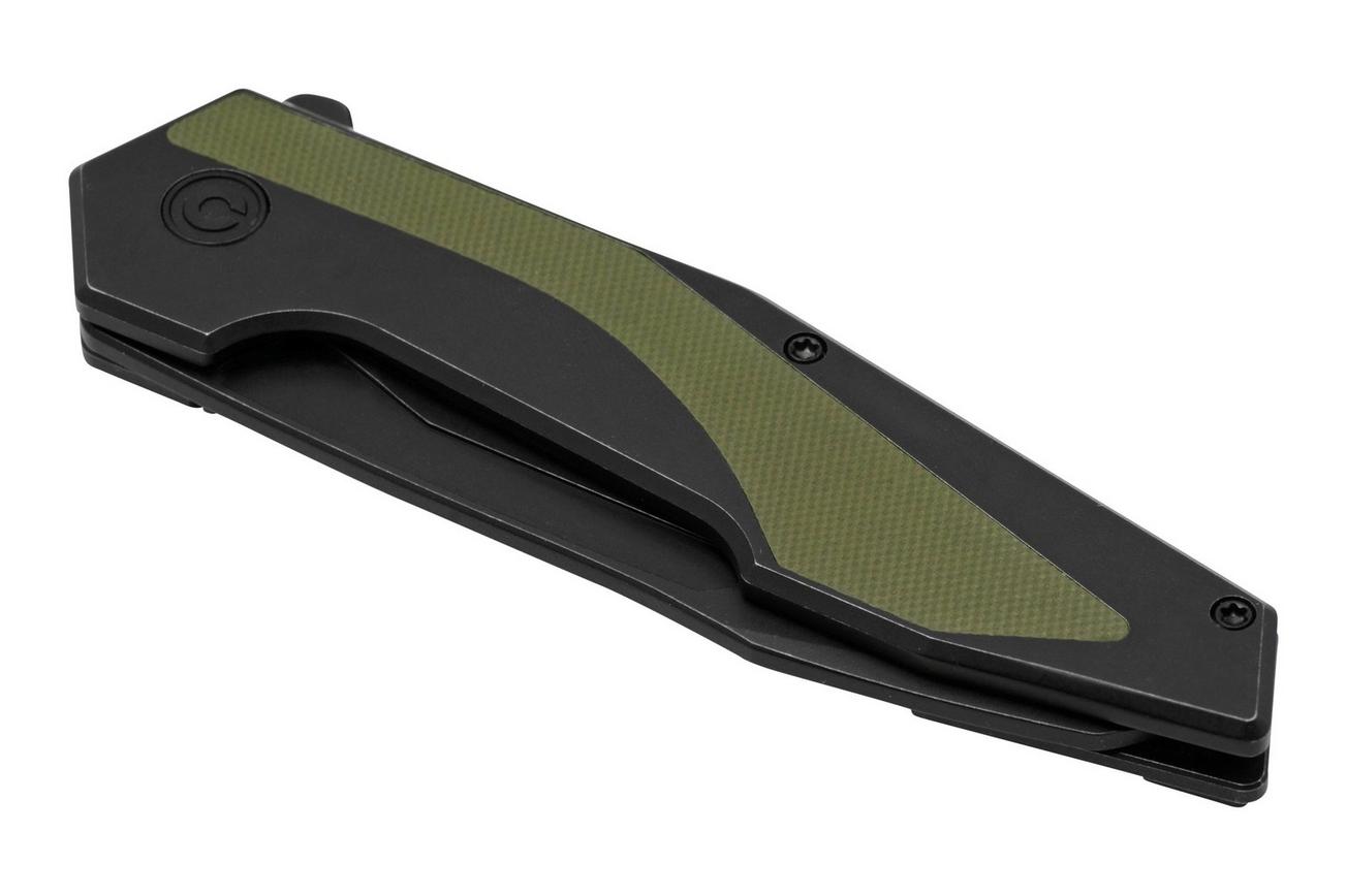 Civivi Hypersonic C22011-1 Black Stainless, OD Green G10 zakmes, Gustavo T. Cecchini design