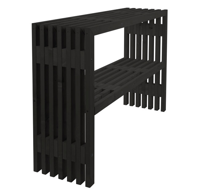 Tralle plantebord sort 115 x 32 x 80 cm