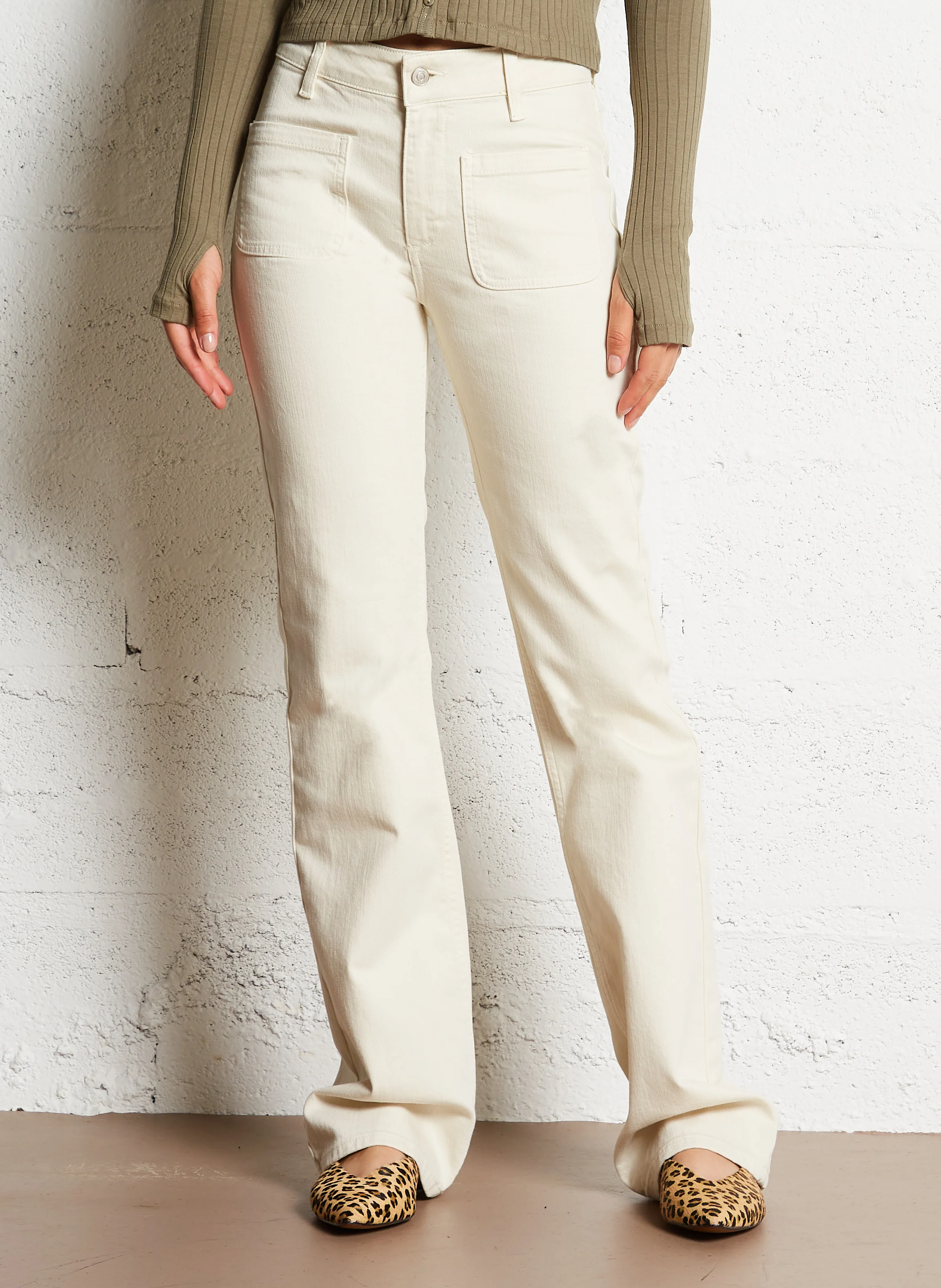 ROSS - Jean droit en coton mélangé | Beige