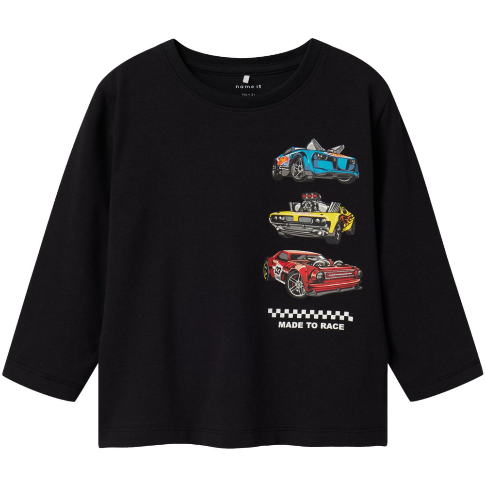 Køb Name It Black Drum Hot Wheels Regular Bluse