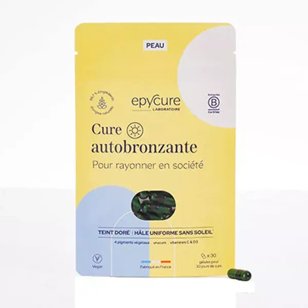 Epycure Skin - Tratamento autobronzeador para uma pele bronzeada com o máximo de naturalidade - 30 cápsulas