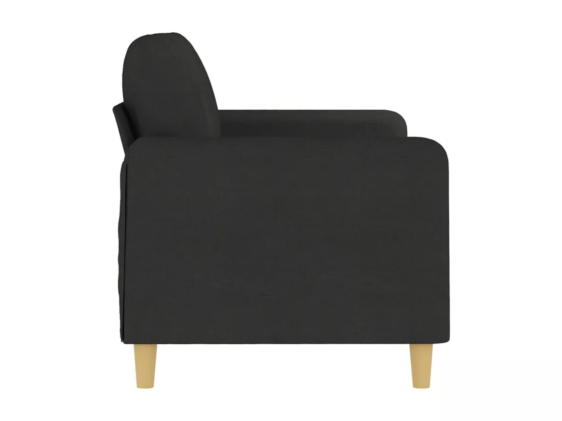 Canapé à 2 places Noir 140 cm Tissu