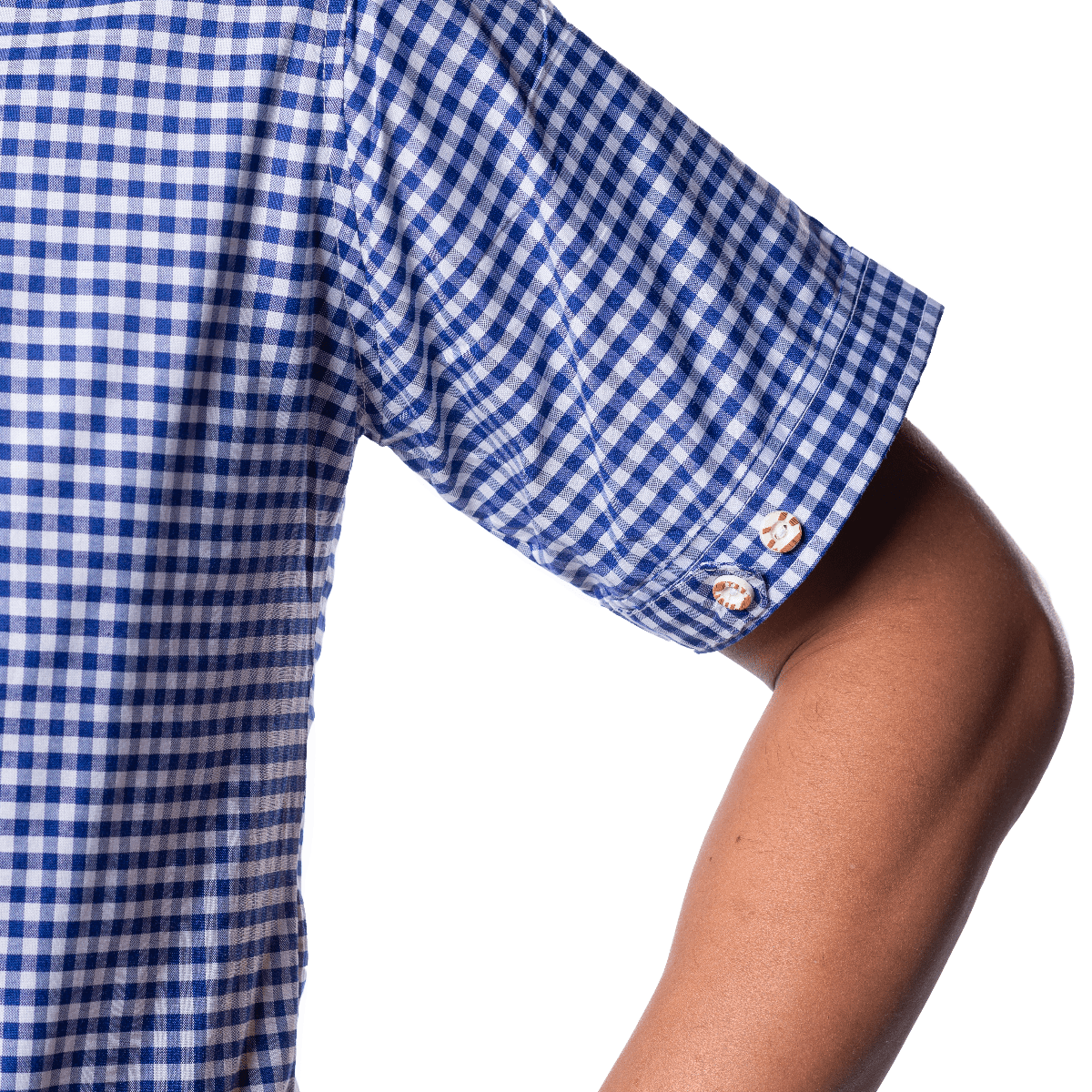 Oktoberfest Blouse Blauw Heren Korte Mouw