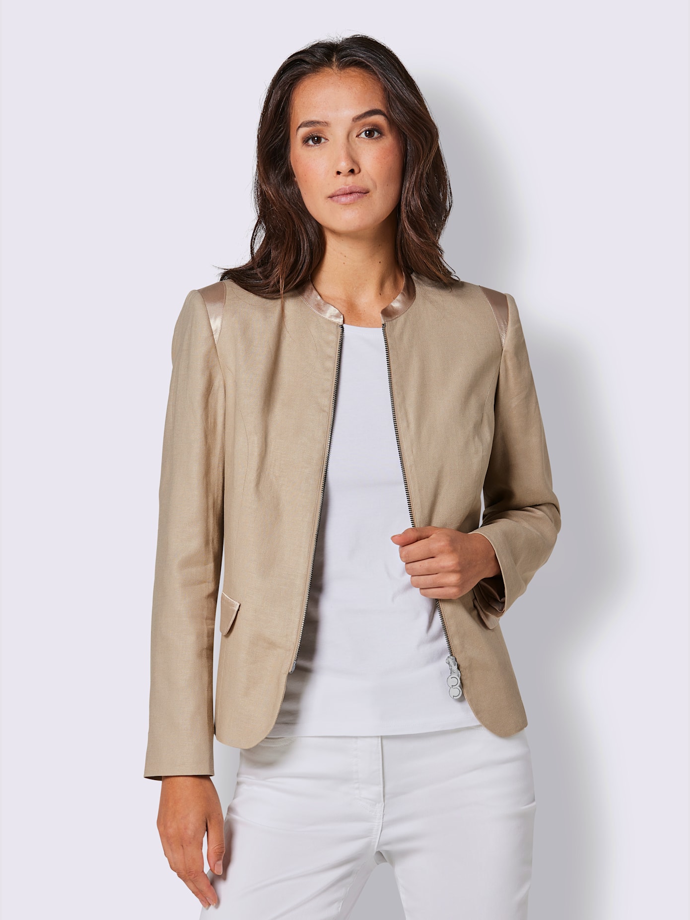 Blazer en lin et viscose mélange viscose-lin estival
