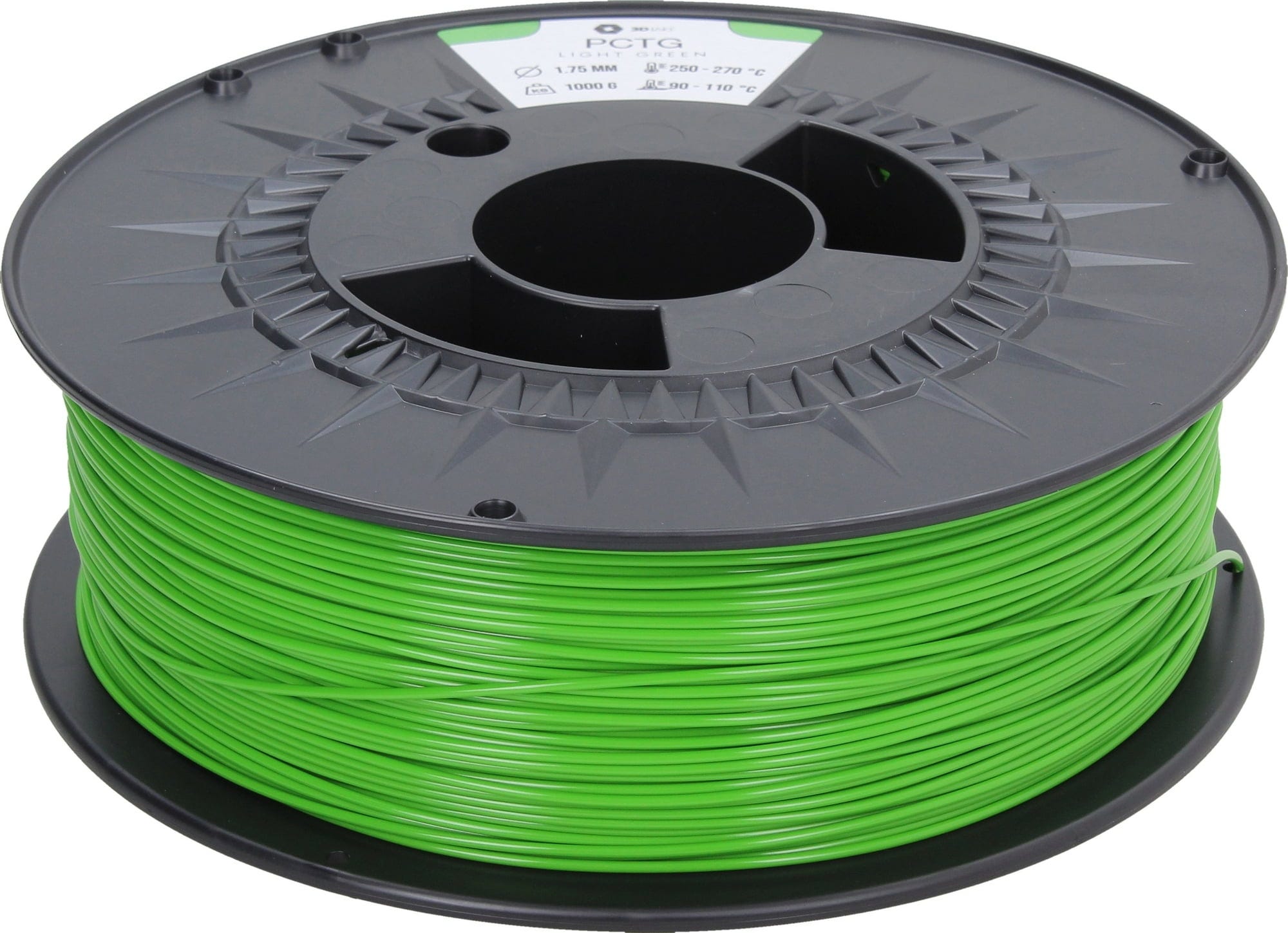 3DJAKE  PCTG Hellgrün, 1,75 mm / 1000 g    Temperatur- & chemikalienbeständiges PCTG Filament mit hoher optischer Klarheit