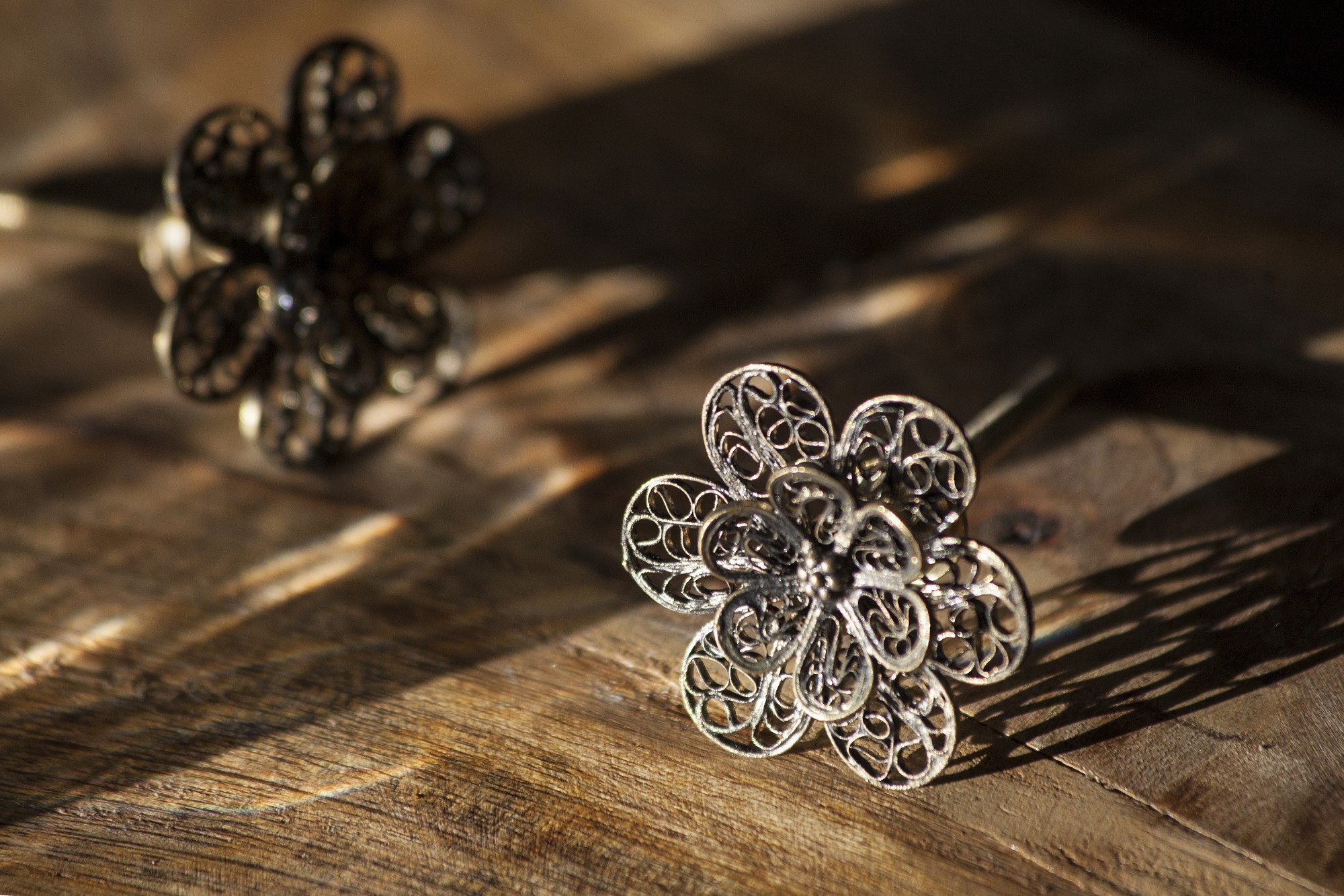 Metall-Knauf 'Blume', messing, Ø 4 cm günstig bestellen