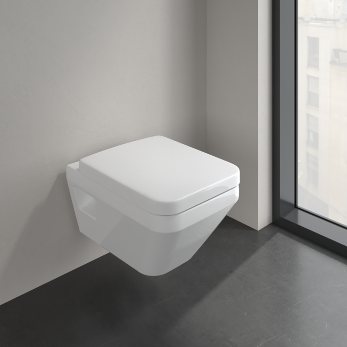 Villeroy & Boch Architectura randloos toilet met TwistFlush rechthoekig wit glans