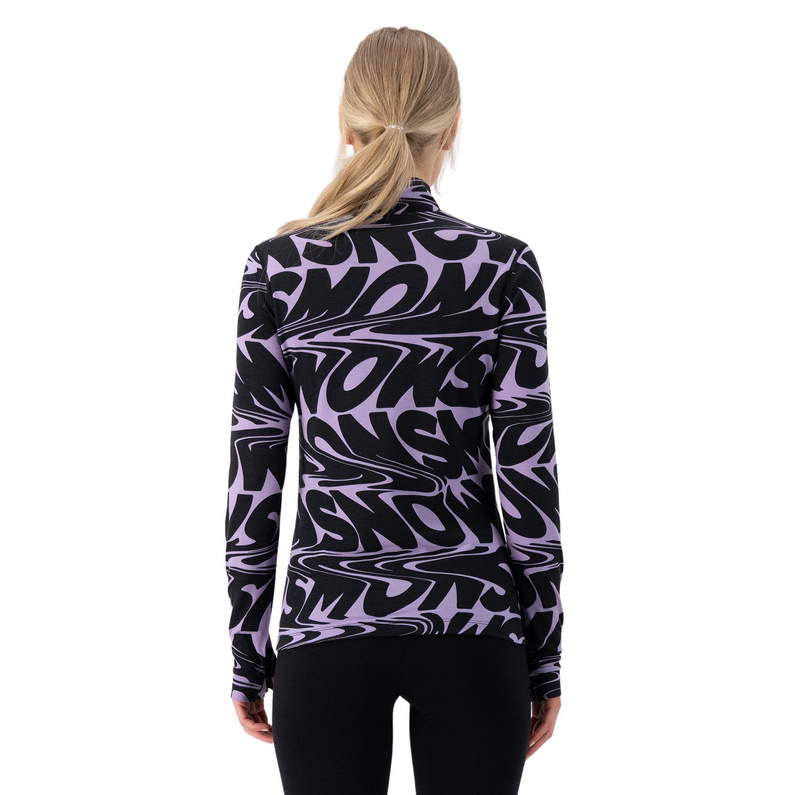 Mons Royale Damen Cascade Merino Flex 200 Mock Neck Longsleeve