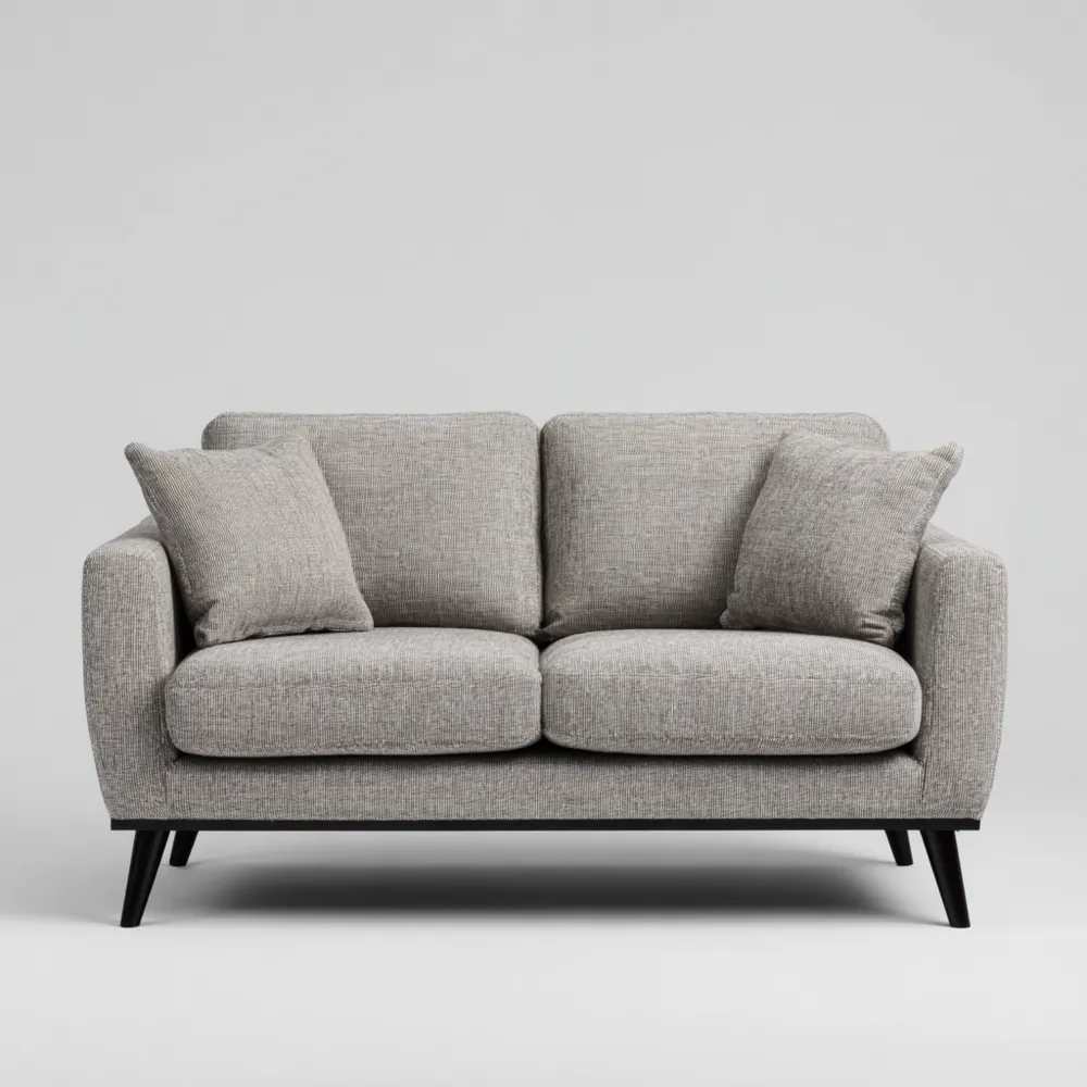 2-Sitzer-Sofa Stoff 152x88x82 cm – Hellgrau – Modernes Design