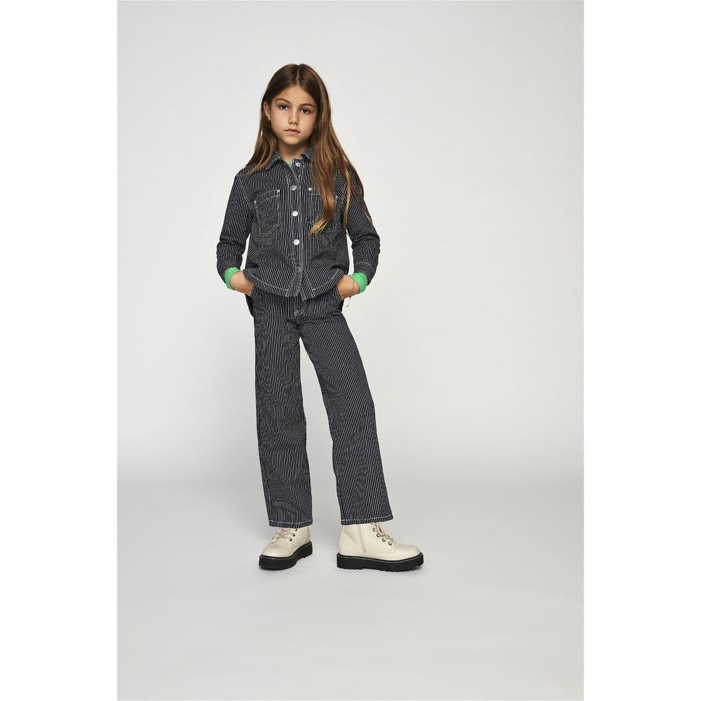 Køb kids ONLY Night Sky White Merle Straight Stripe Bukser