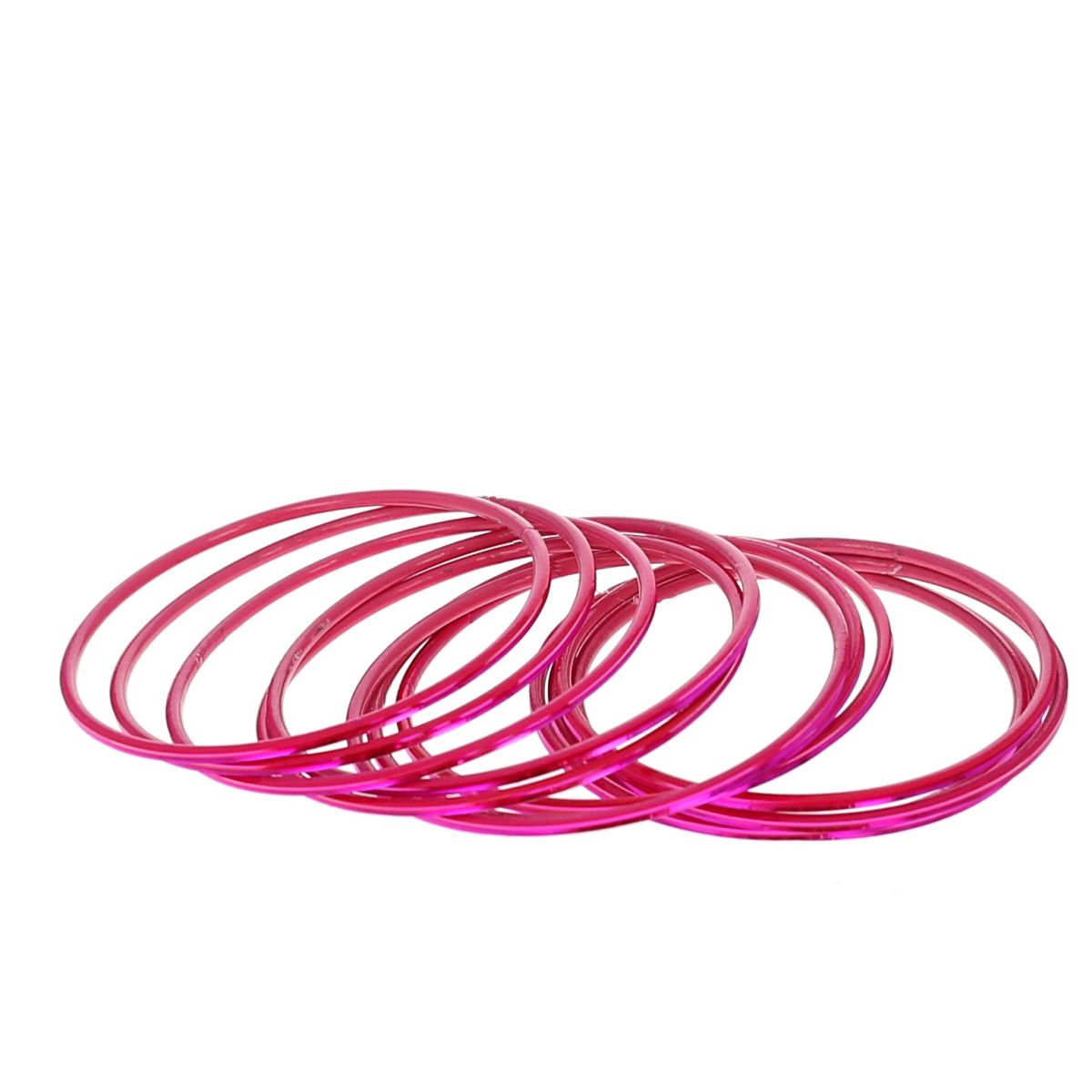 Lot de 12 bracelets en métal indien rose Pondie Chérie