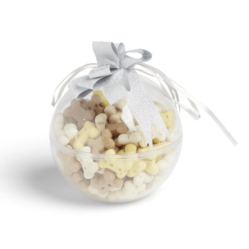 Friandises pour chien dans boule de Noël Ø10cm