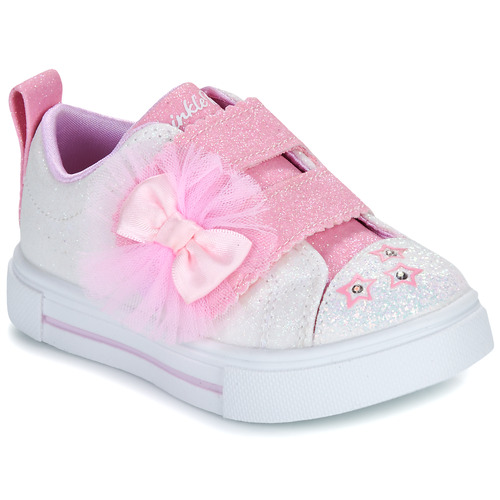 Skechers - TWINKLE SPARKS - GLITTER GEMS - Blanc / Rose