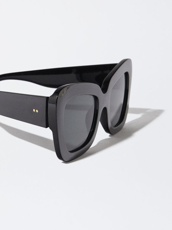 Óculos de Sol de Acetato - Preto