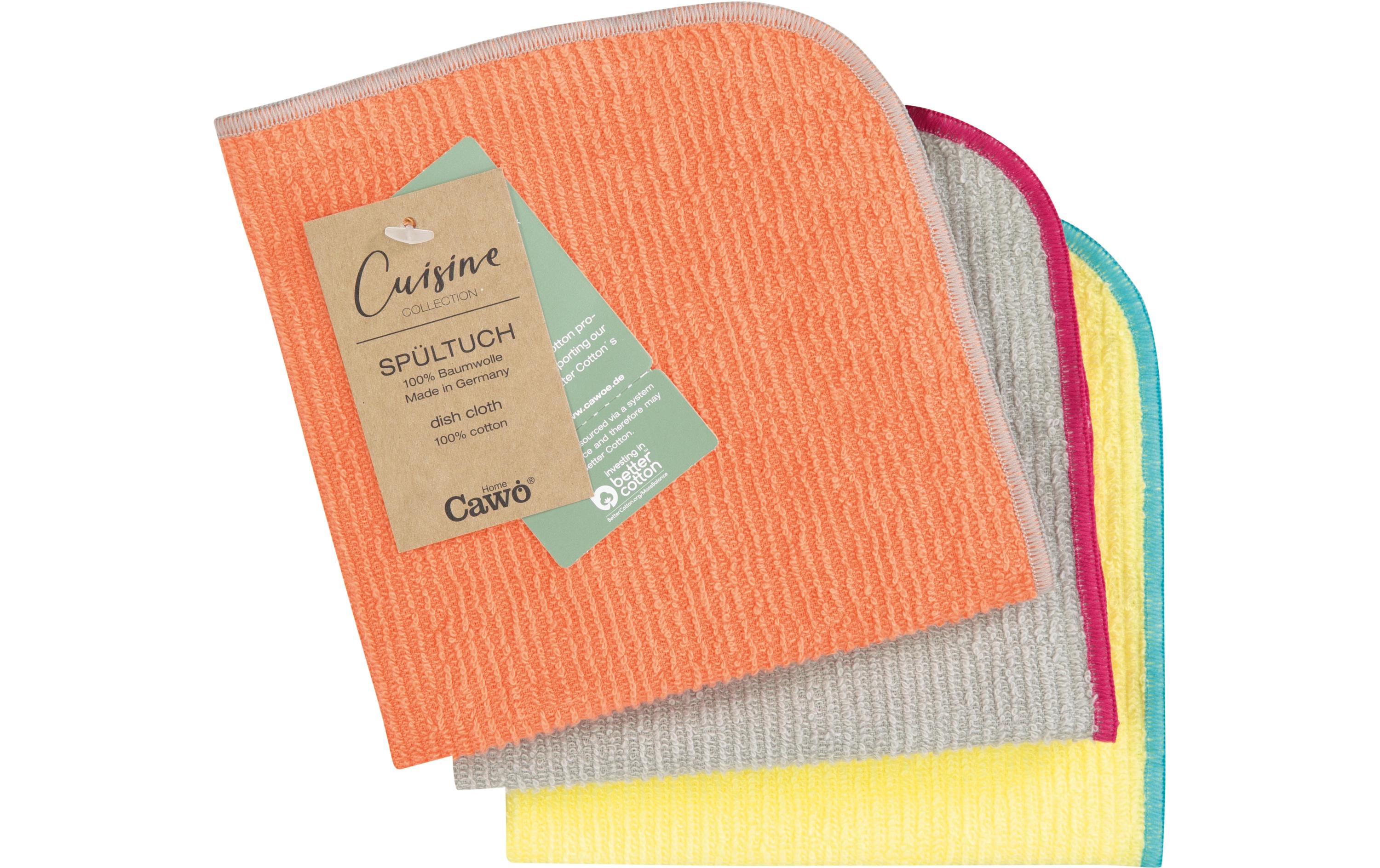 Abwaschlappen Trio 30 x 30 cm, 3 Stück, Mandarine/Lemon3 Stück Abwaschlappen