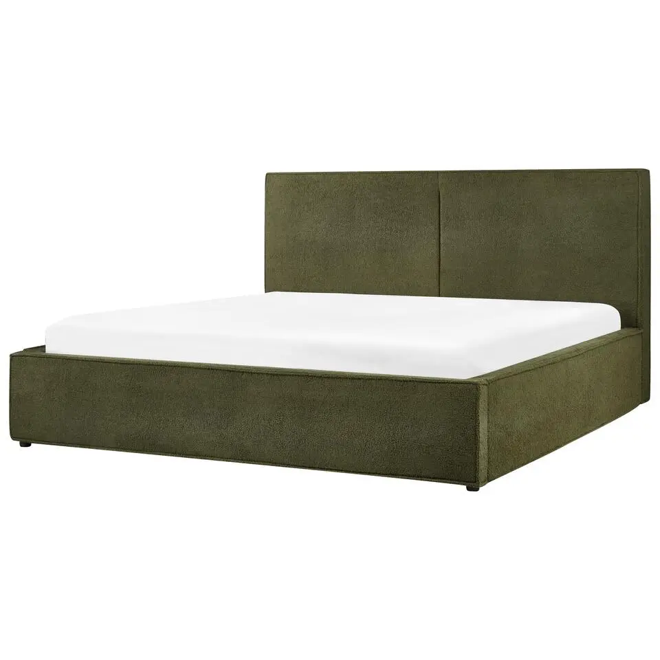MOISSAC - Tweepersoonsbed - Donkergroen - 180 x 200 cm - Polyester
