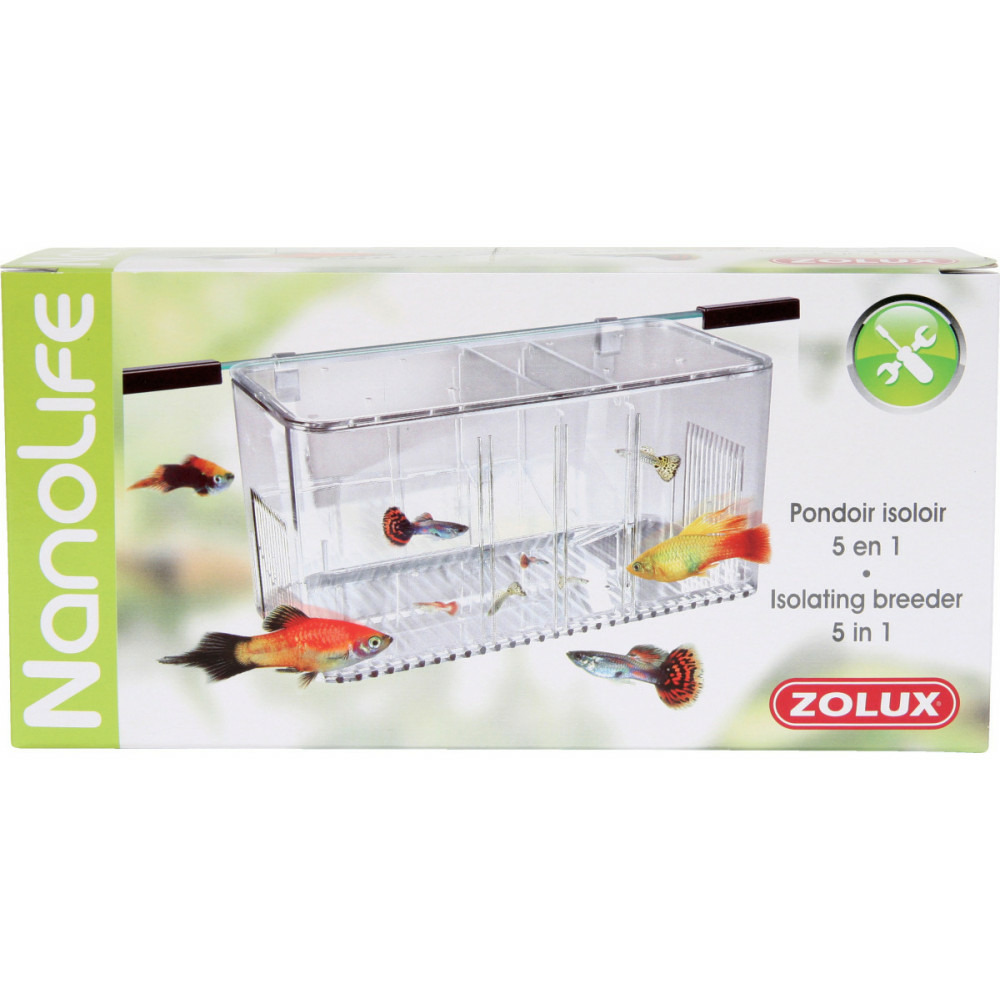 Pondoir isoloir 5 combinaisons taille : 21 x 10 x 10 cm pour aquarium