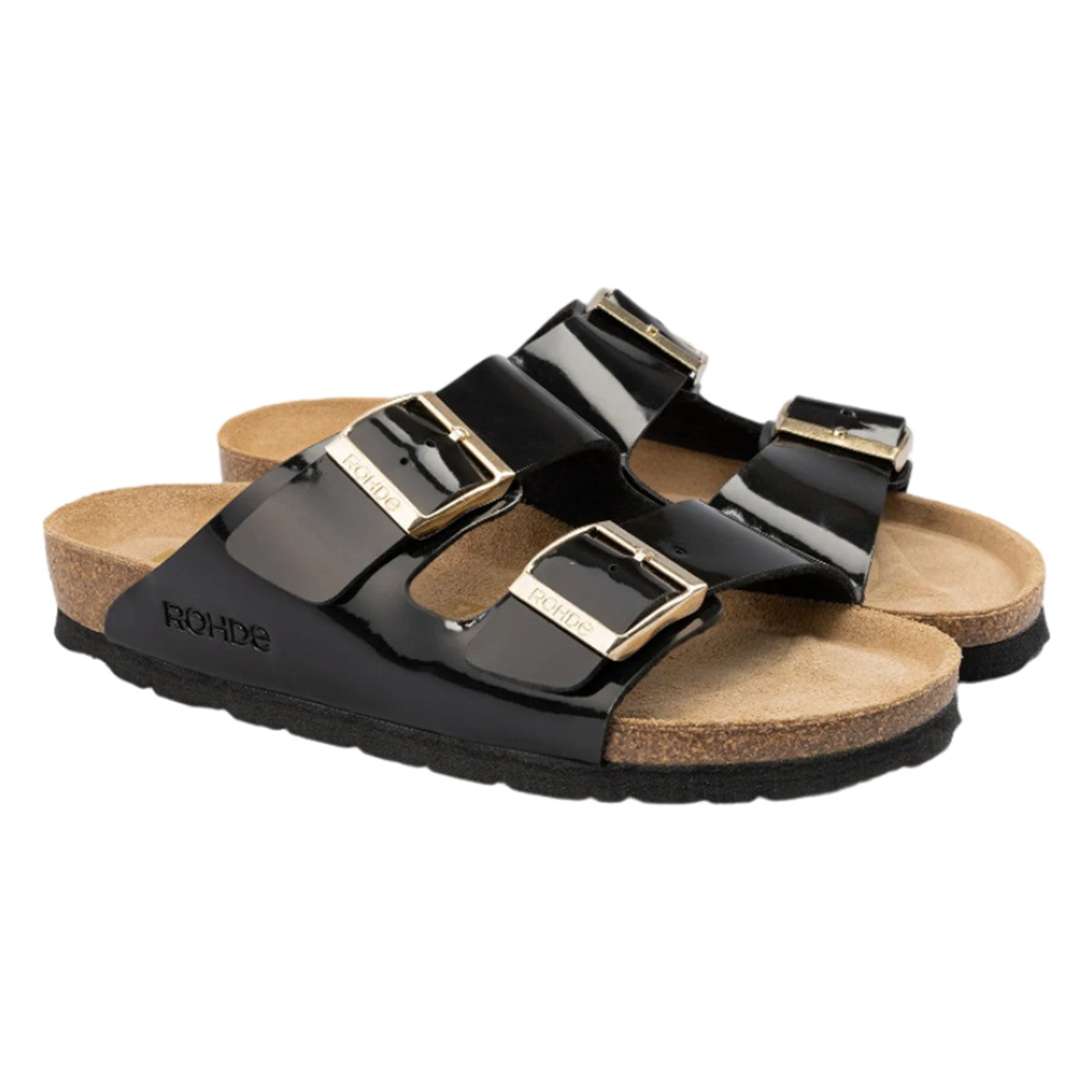 SUNNYS Slippers, kvinder, sort lak