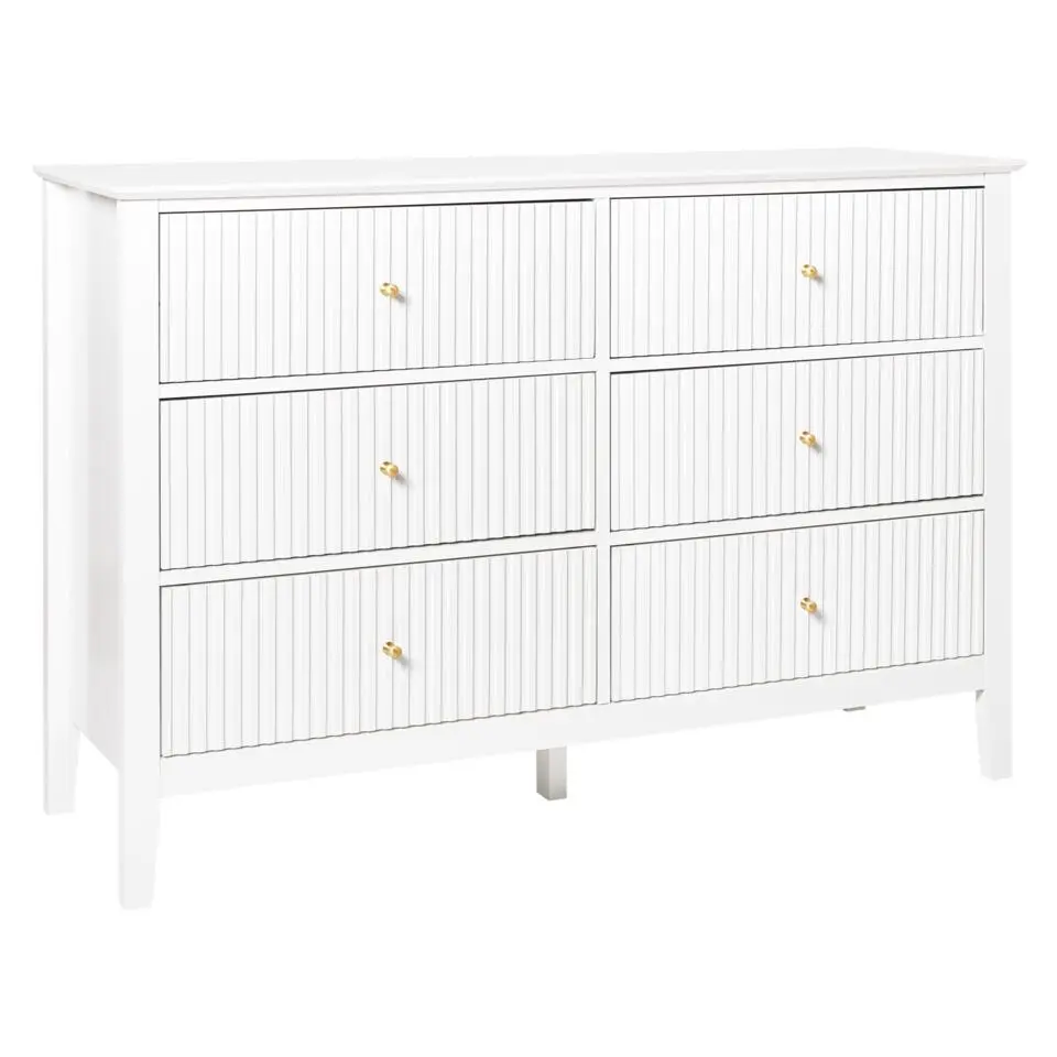 ASSISI - Dressoir 6 lades - Wit - MDF