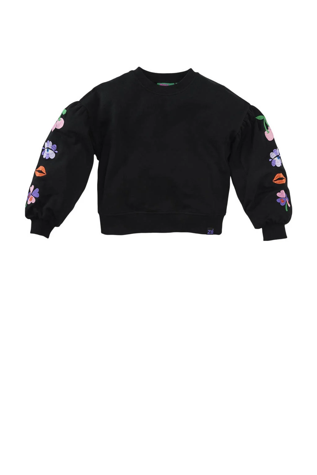 Z8 kids sweater Zahara met borduursels donkerblauw