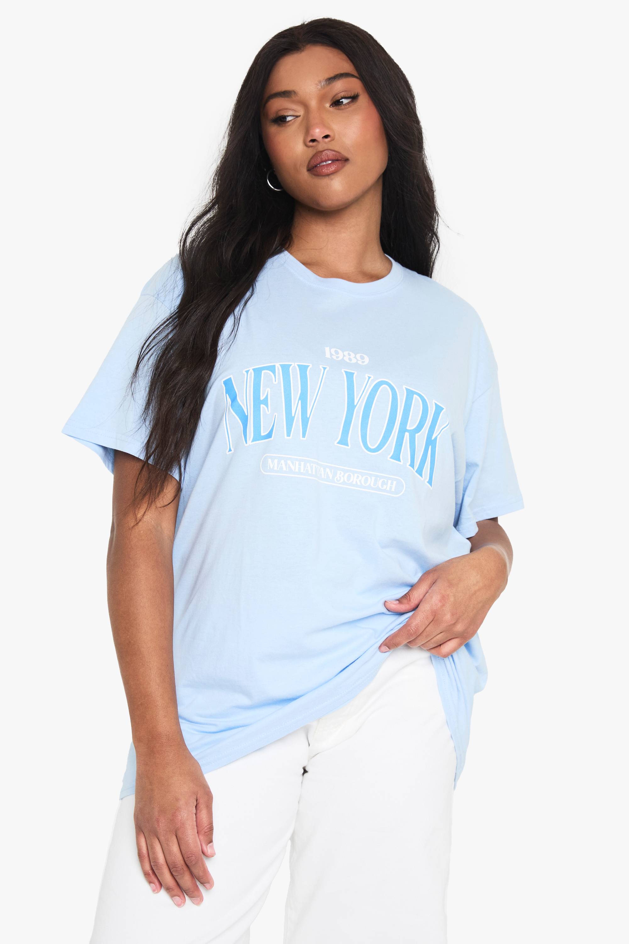 boohoo PLUS NEW YORK T-SHIRT SURDIMENSIONNÉ