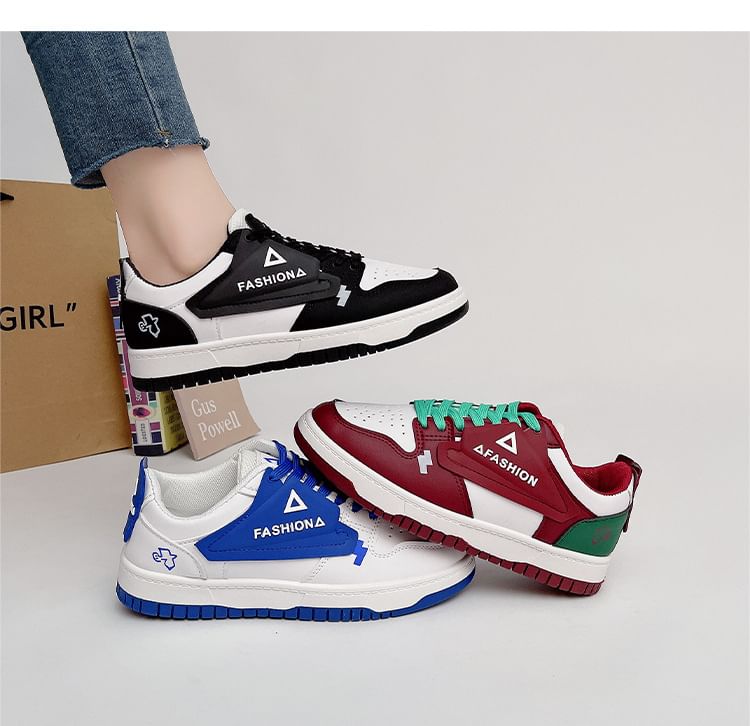 telijimi - Platform sneakers met kleurblokletters