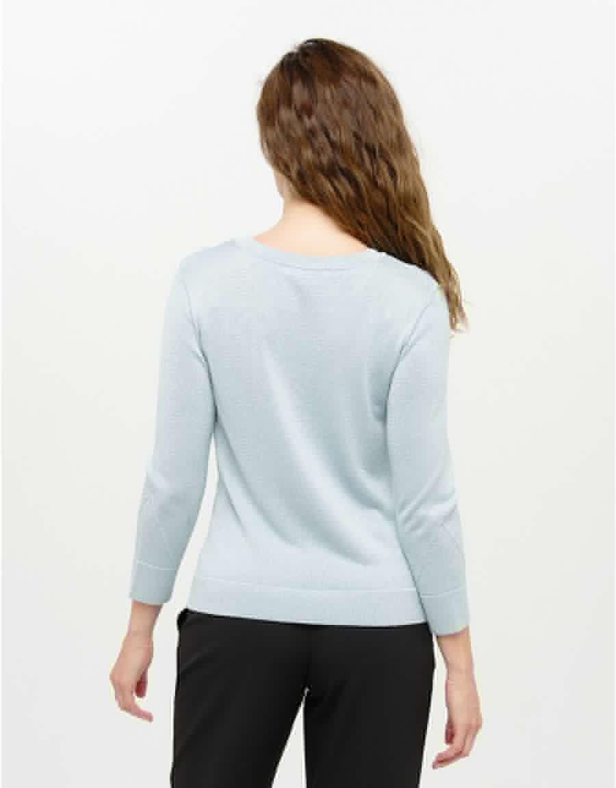 Pull bleu irisé chic