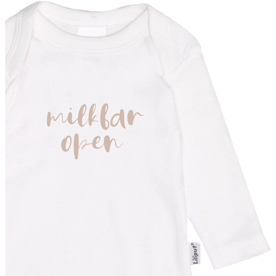 Liliput Langarmbodies Milkbar open & Baby bear weiss