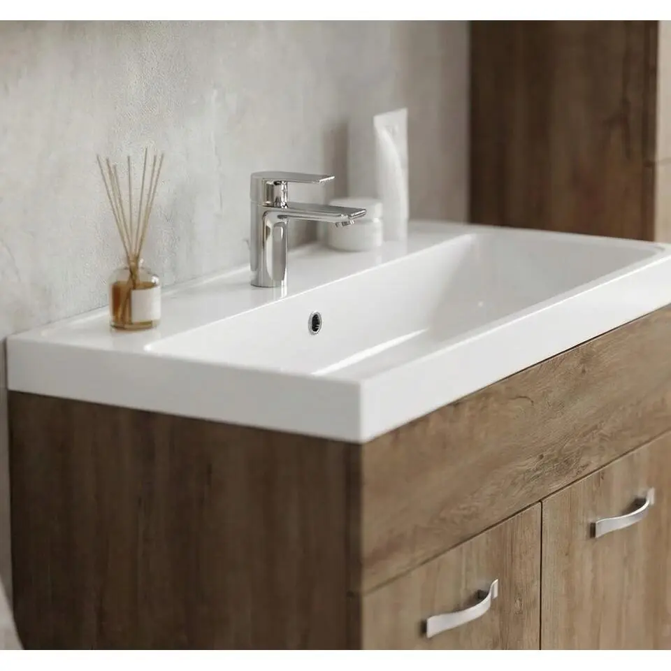 Badplaats Badkamermeubel Set Paso 80 x 40 cm - Bruin Eiken - Badmeubel met