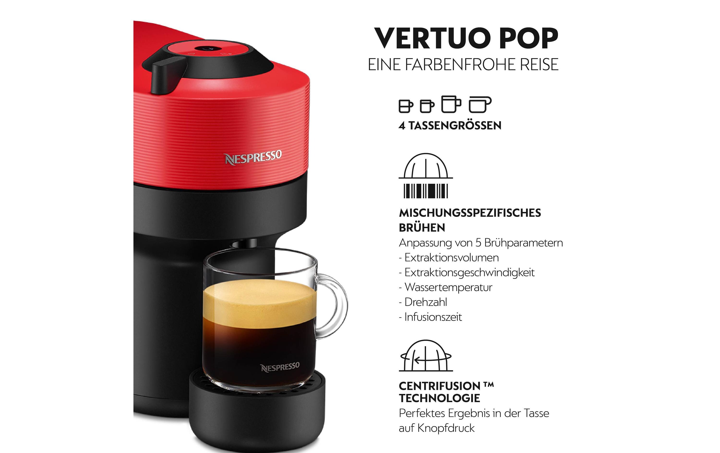 Kaffeemaschine Nespresso Vertuo Pop XN9205 Spicy RedKaffeemaschine