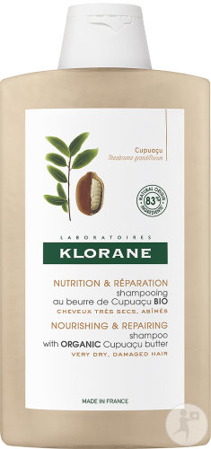Klorane Cupuaçu Bio Shampoing Réparation Régénérant & Anti-Casse Cheveux Très Secs Abimés 400ml