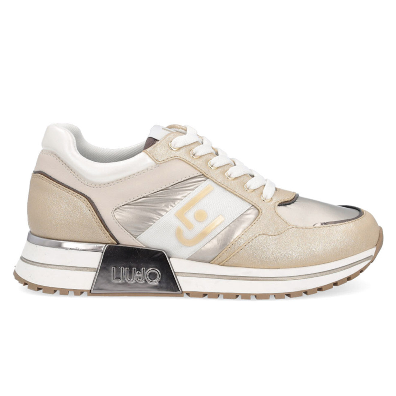 Liu-Jo Sneakers Kiss beige/doré