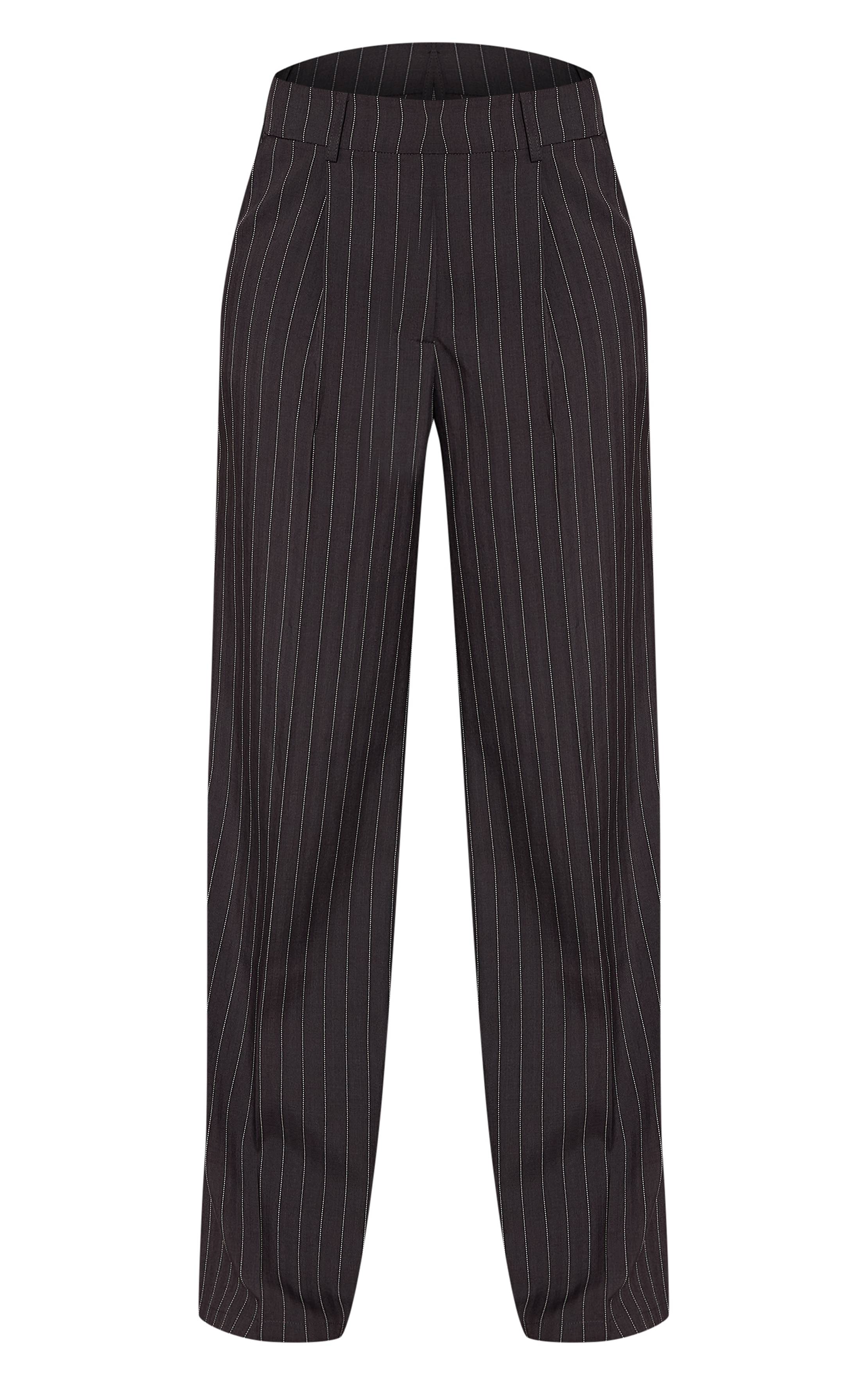 Charbon Pantalon Tailleur À Fines Rayures Coupe Tall