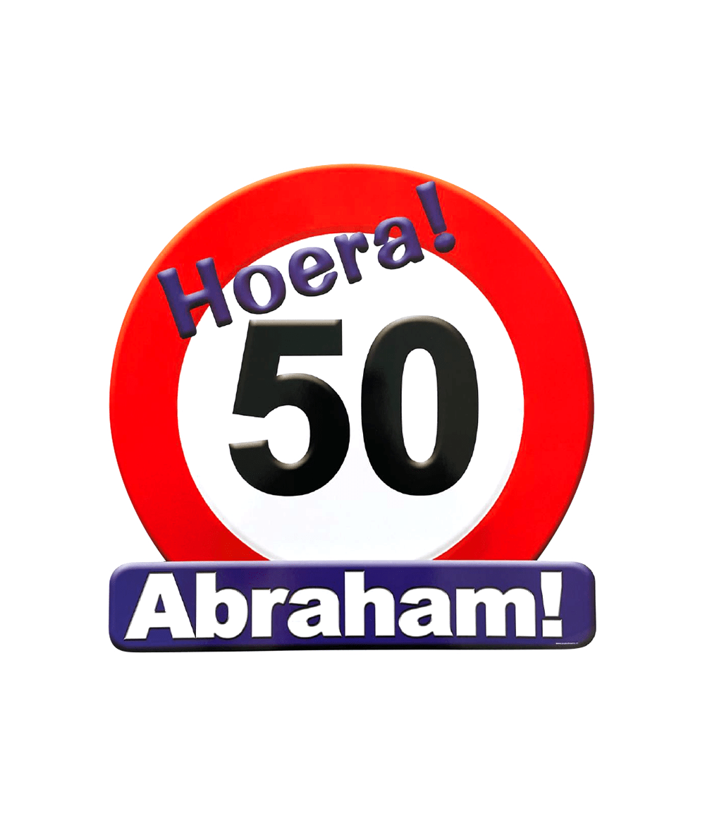 Abraham Deurbord 50 Jaar Verkeersbord 50cm
