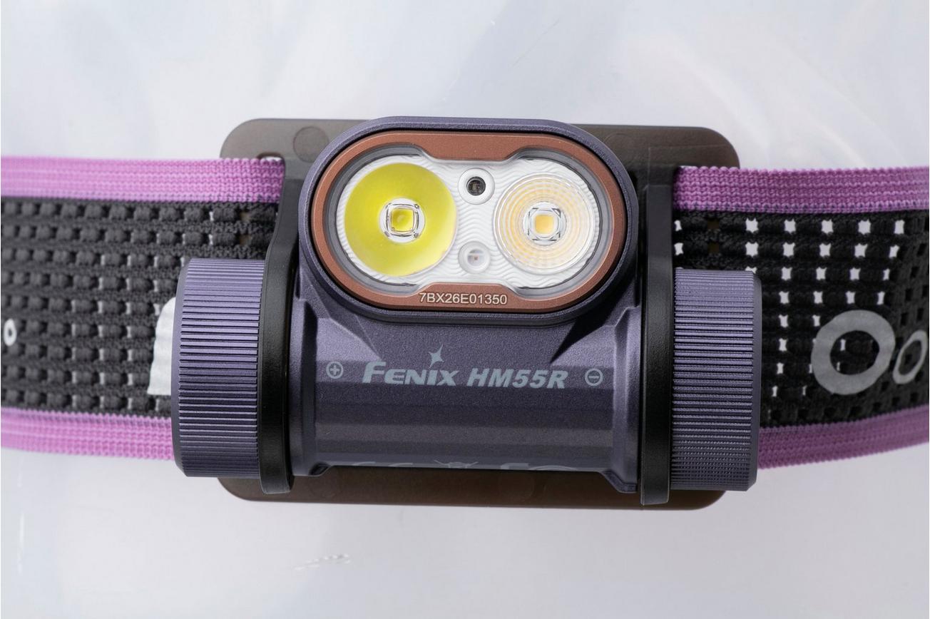Fenix HM55R oplaadbare hoofdlamp, 1200 lumen, Dark Purple