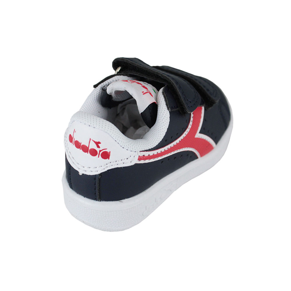 Tênis Diadora 101.173339 01 C8594 Preto Íris/Vermelho Papoula/Branco